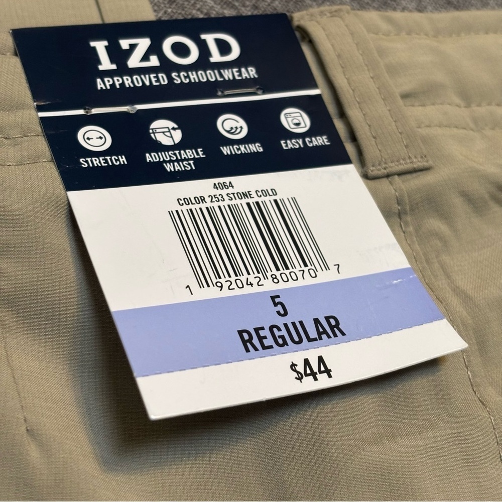 IZOD Performance Little Boys Straight Flat Front Pant - Picture 5 of 8
